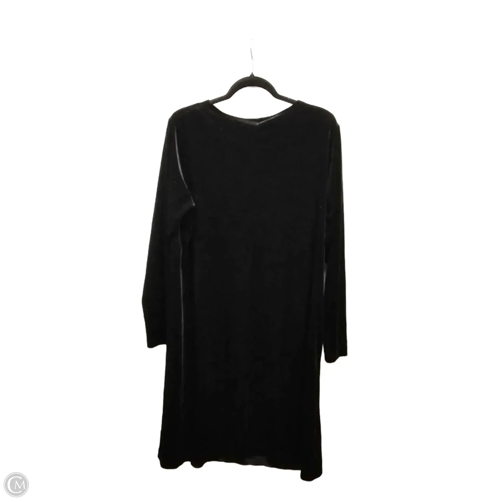 Dress Casual Midi By Susan Graver In Black, Size: L