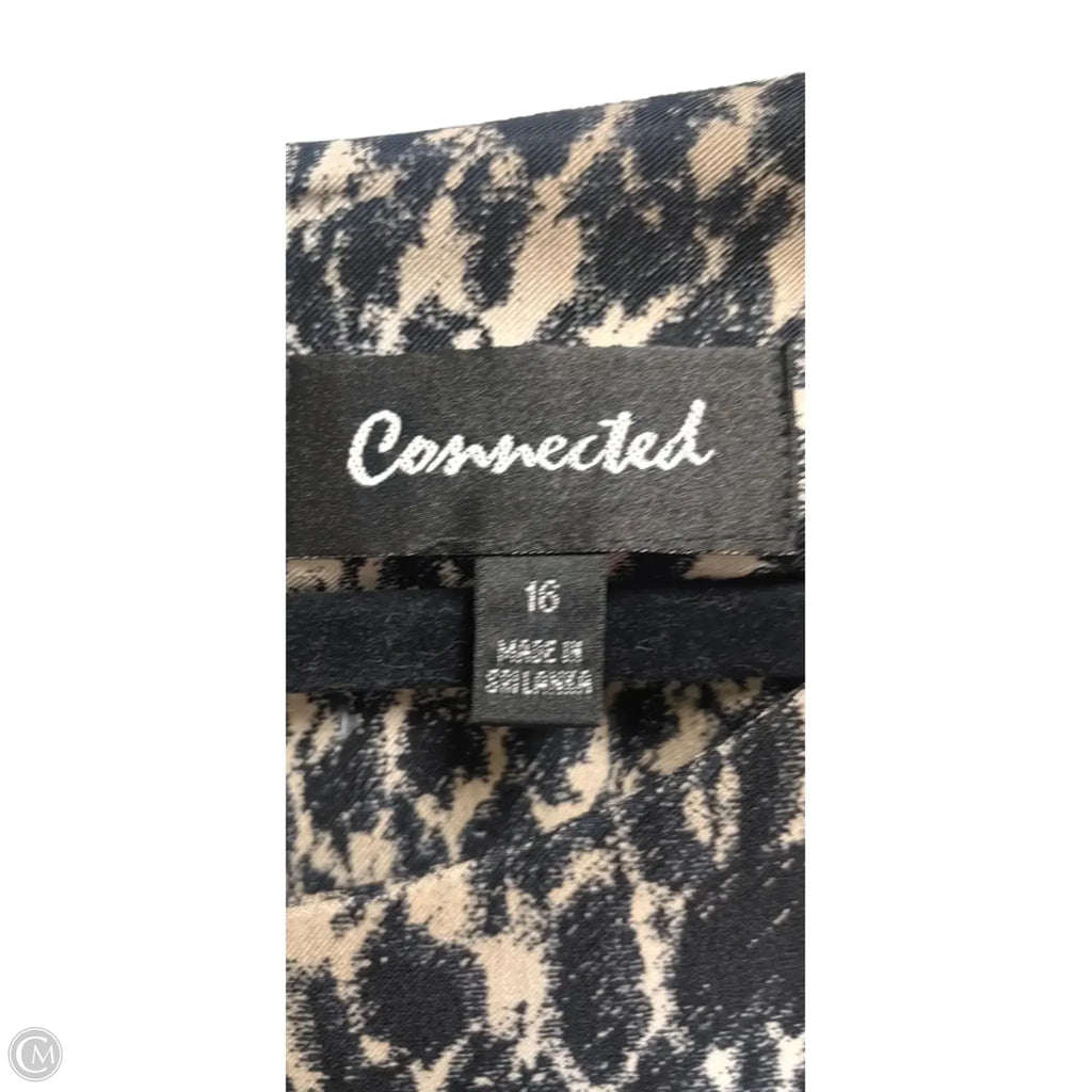 Dress Casual Midi By Connected Apparel In Animal Print, Size: 16