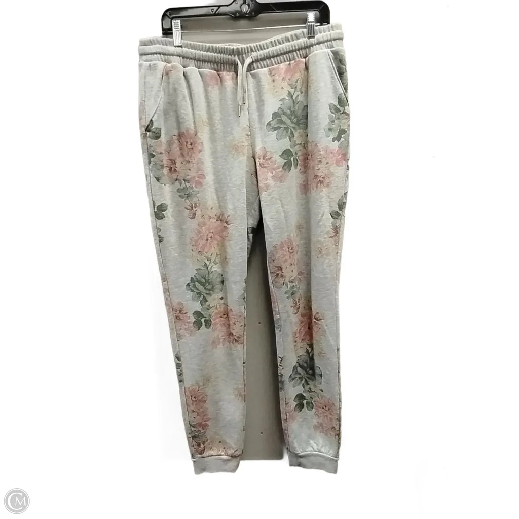 Pants Lounge By Maurices In Floral Print, Size: L