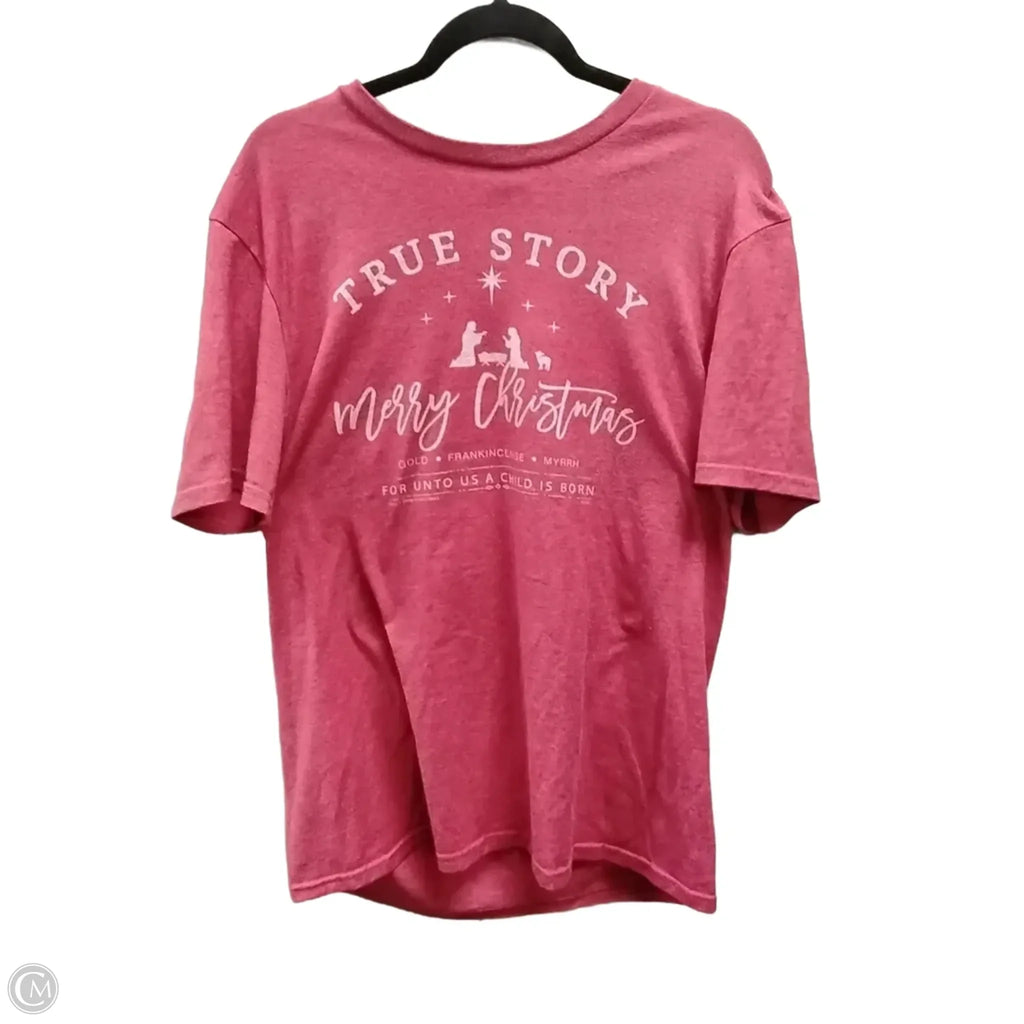 Top Short Sleeve Basic By District In Red, Size: L