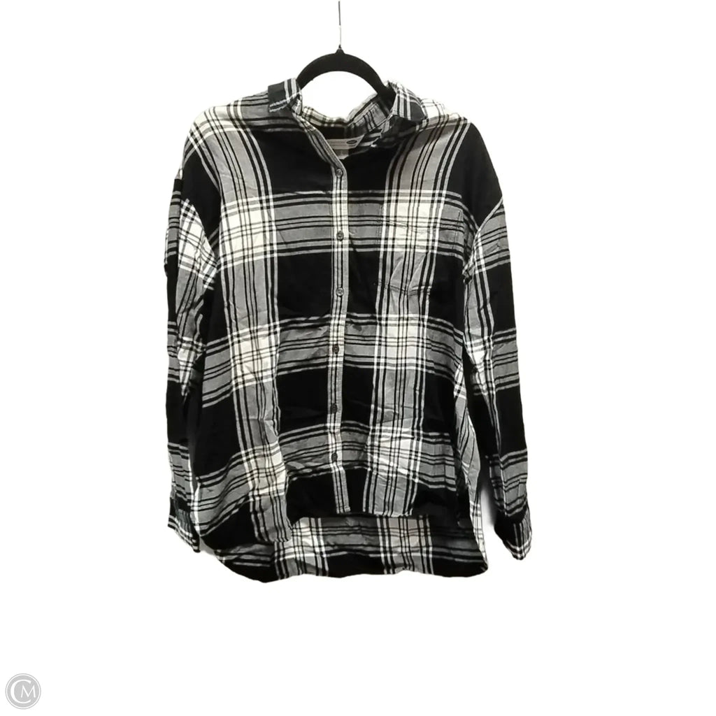 Top Long Sleeve By Old Navy In Plaid Pattern, Size: L