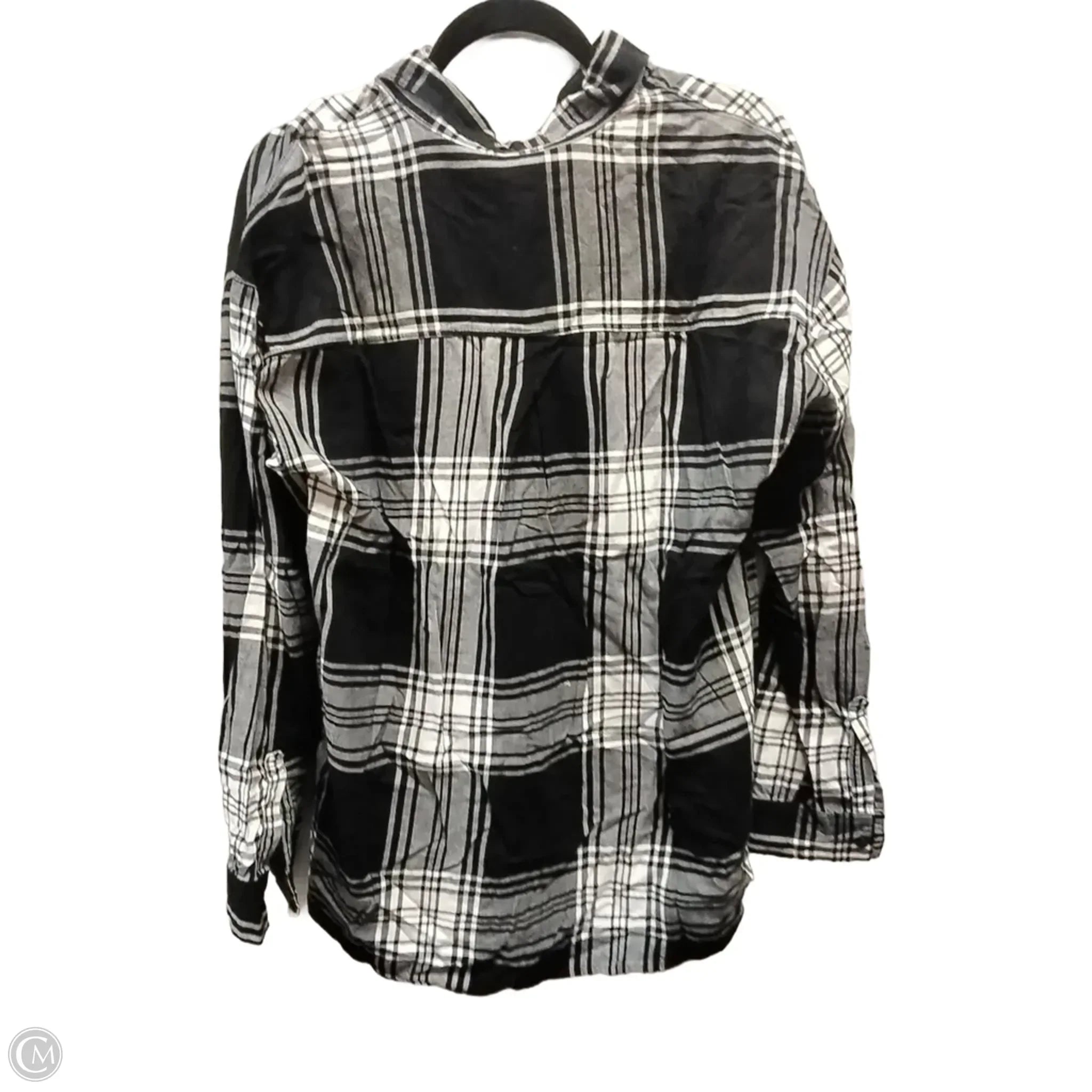 Top Long Sleeve By Old Navy In Plaid Pattern, Size: L