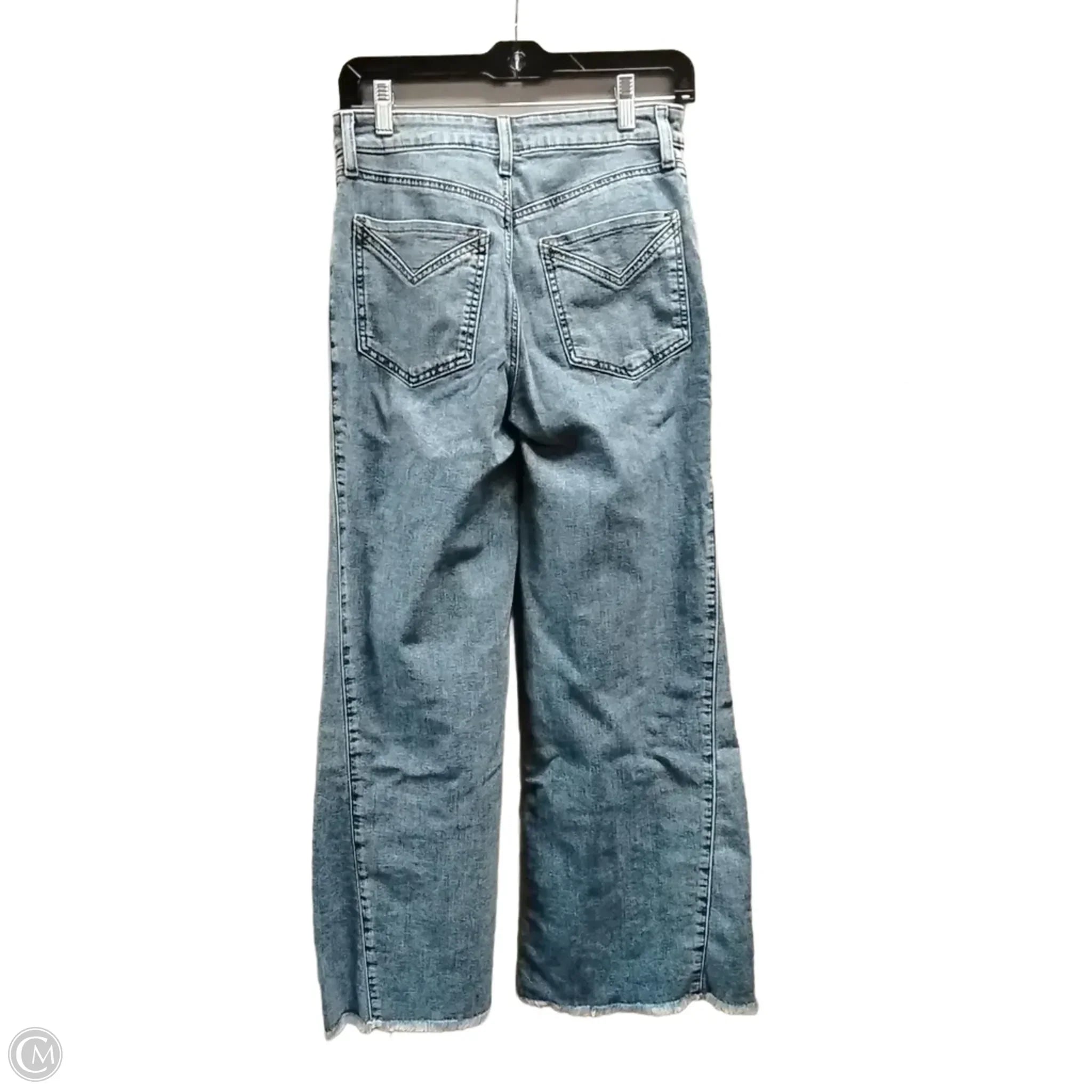 Jeans Flared By Chicos In Blue Denim, Size: Os