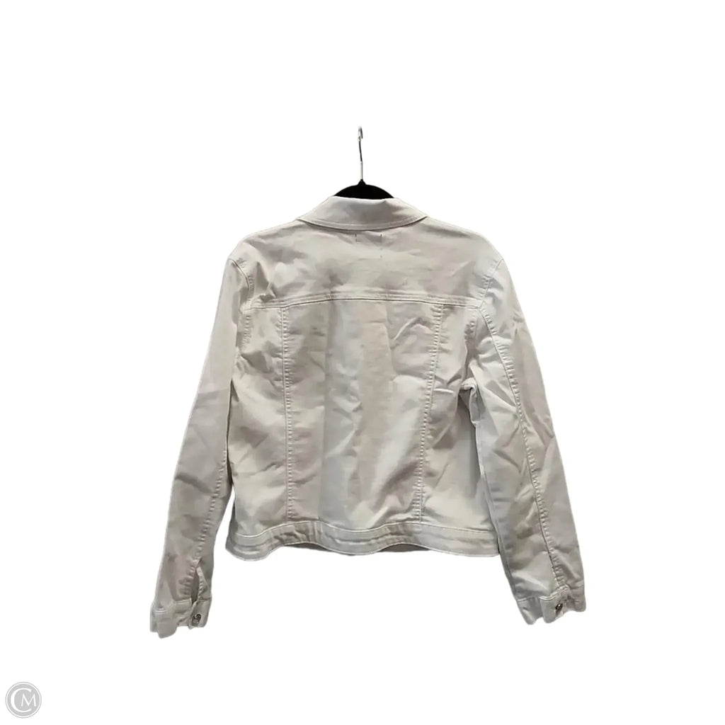 Jacket Denim By Curve Appeal In White, Size: L