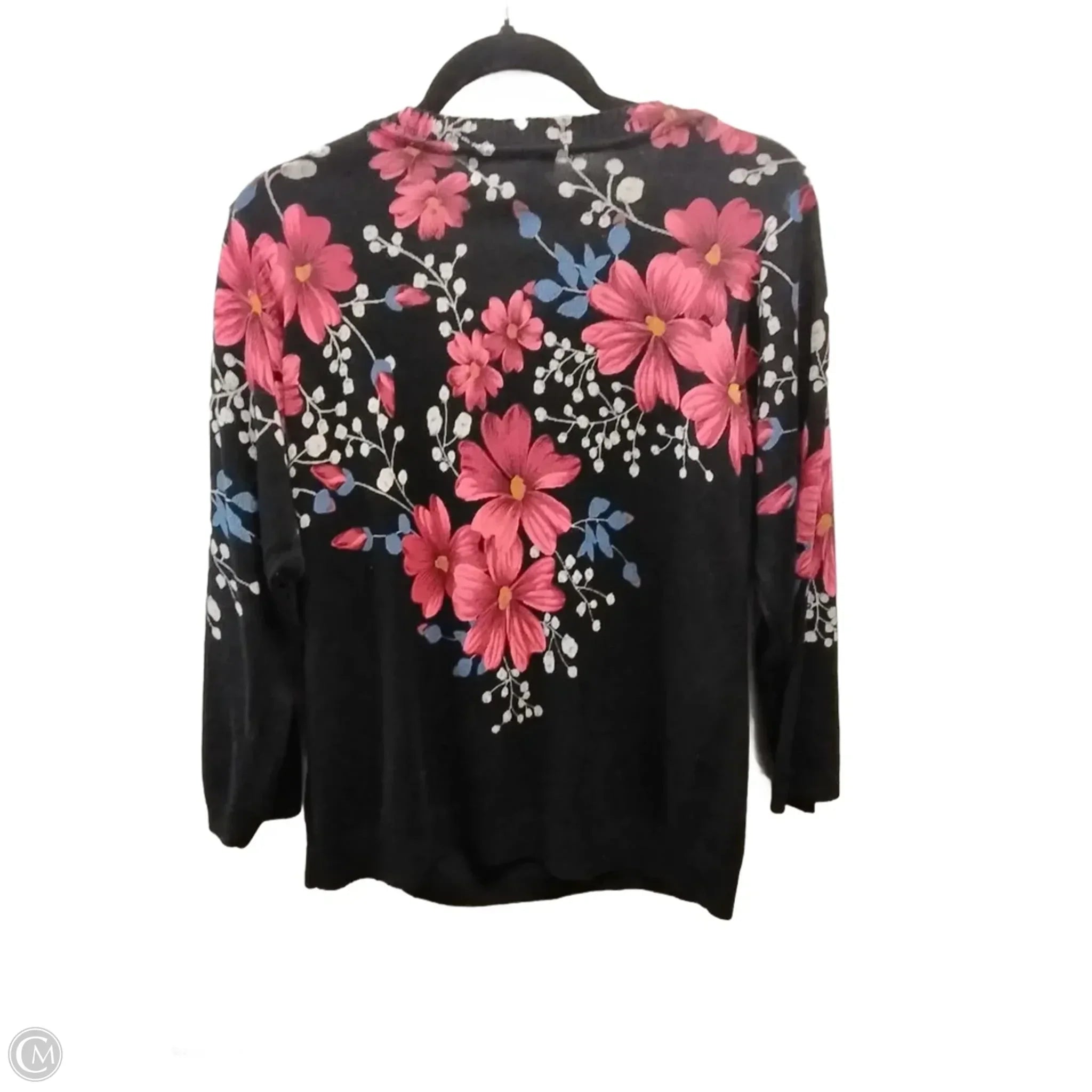 Top Long Sleeve By Cathy Daniels In Floral Print, Size: L