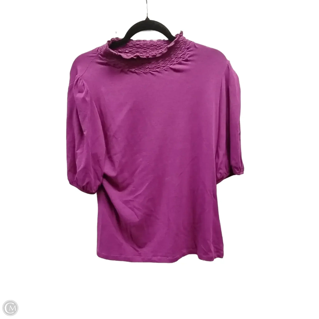 Top 3/4 Sleeve Basic By Clothes Mentor In Purple, Size: M