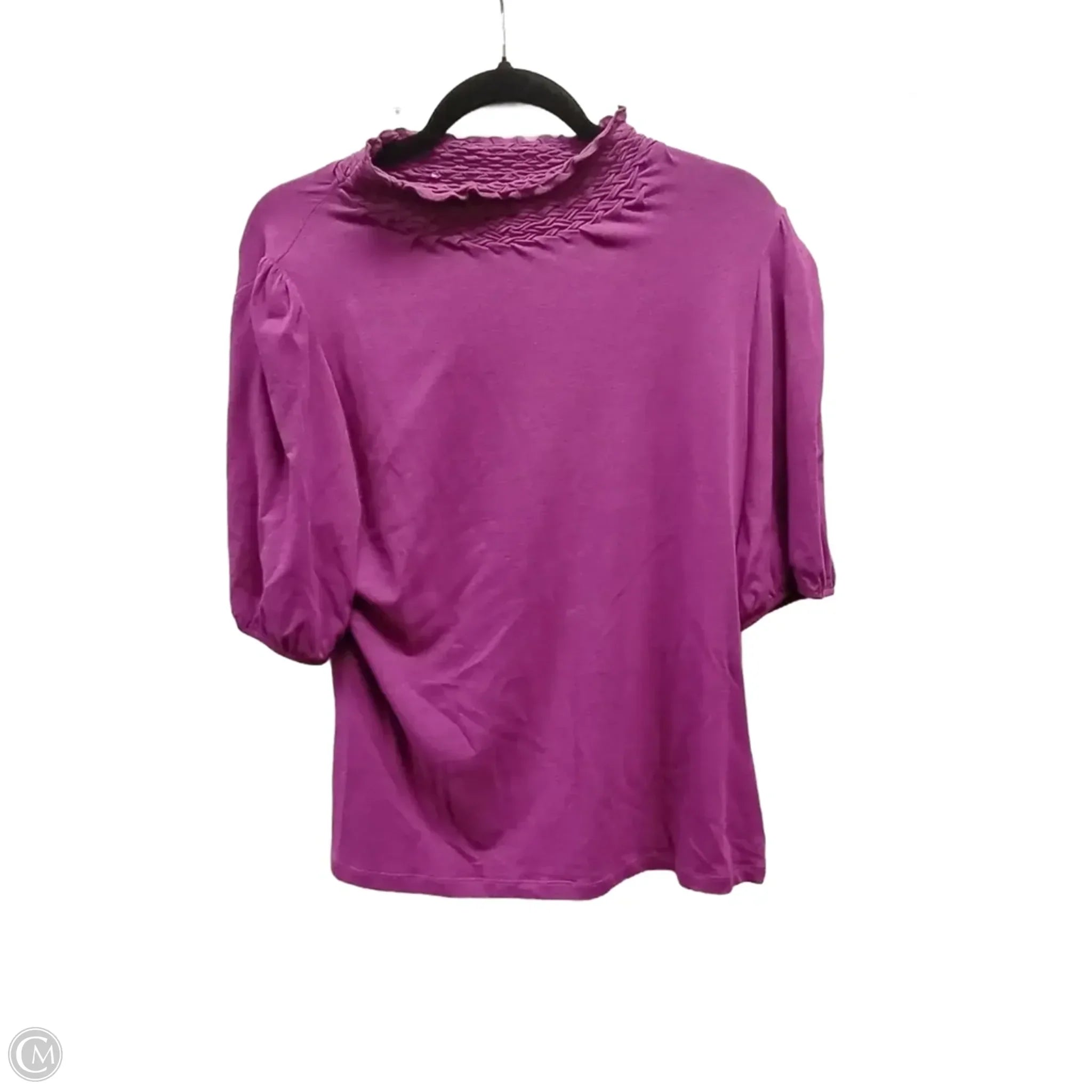 Top 3/4 Sleeve Basic By Clothes Mentor In Purple, Size: M