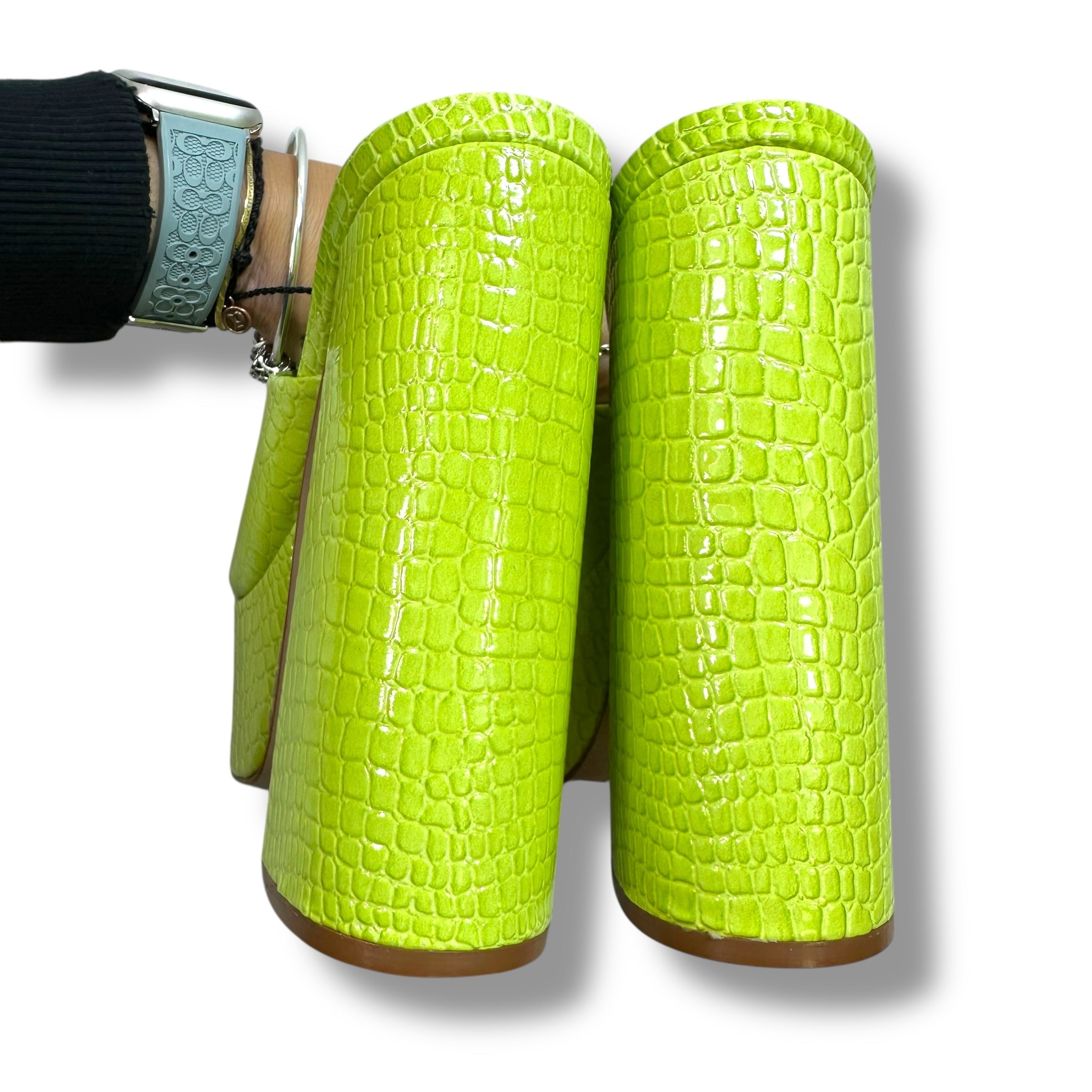 Sandals Heels Block By Schutz In Green, Size: 8