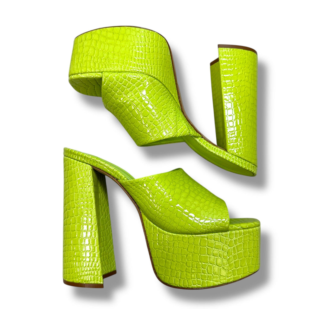 Sandals Heels Block By Schutz In Green, Size: 8