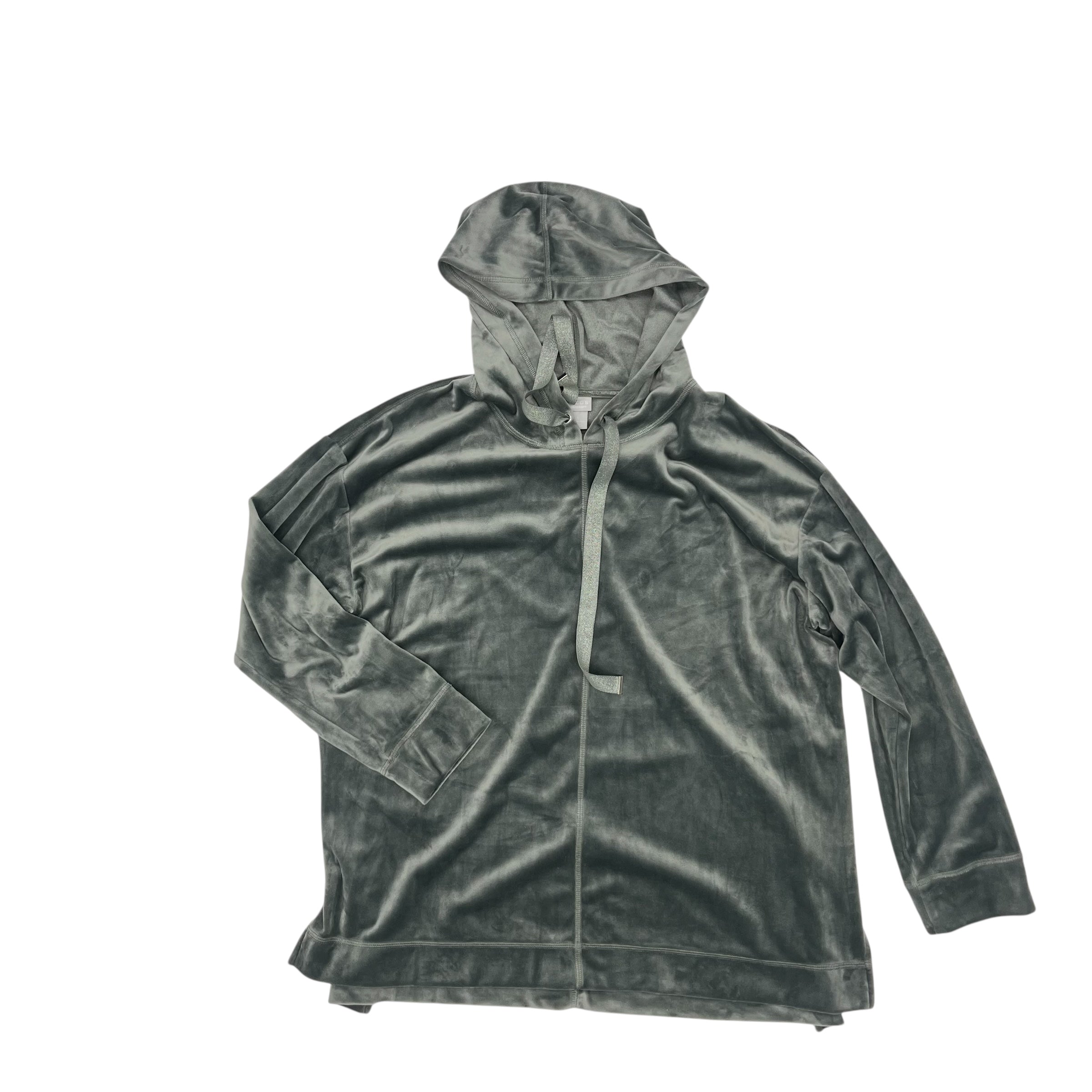 Sweatshirt Hoodie By Chicos In Green, Size:Xl