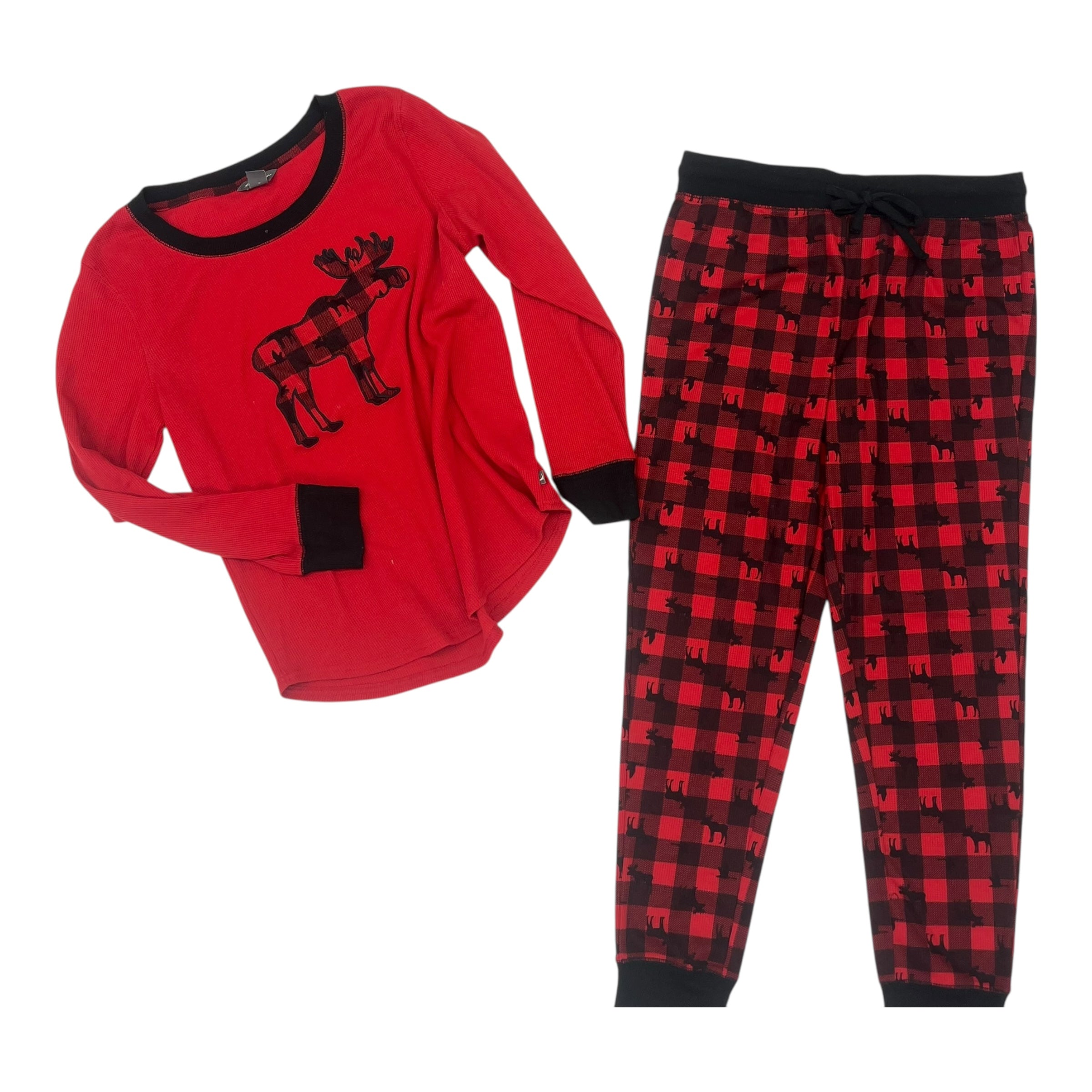 Pajamas 2Pc By Eddie Bauer In Black & Red, Size:S