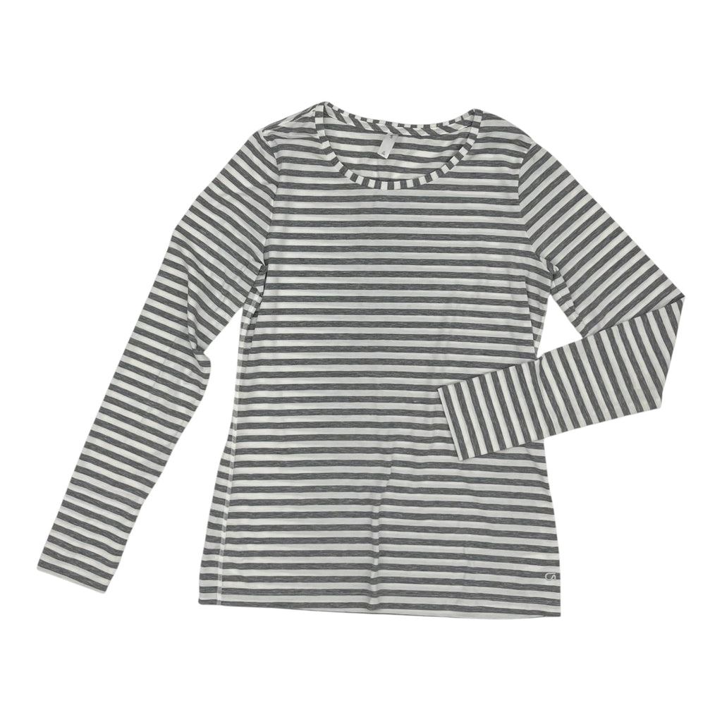 Athletic Top Ls Crewneck By Gapfit In Grey & White, Size:M