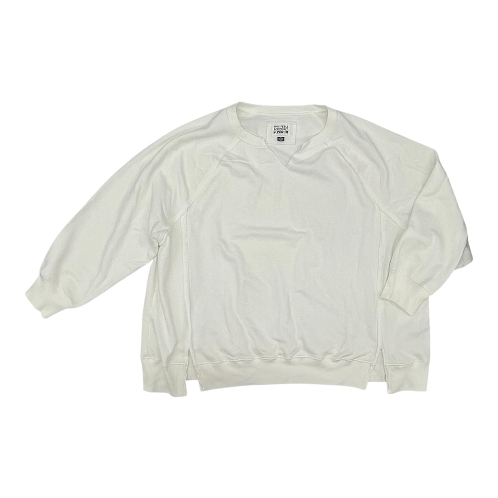 Sweatshirt Collar By Aerie In White, Size:Xxl