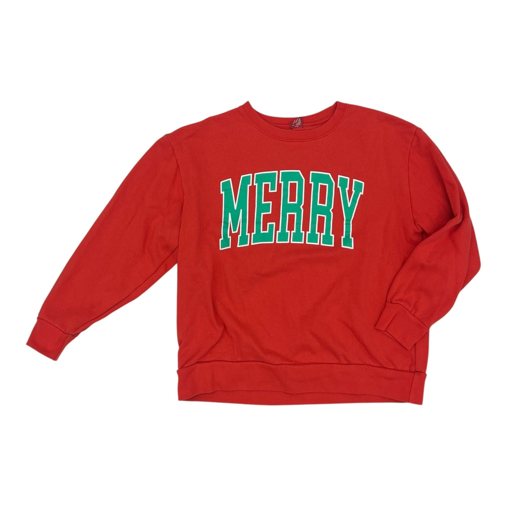 Sweatshirt Crewneck By Clothes Mentor In Red, Size:L