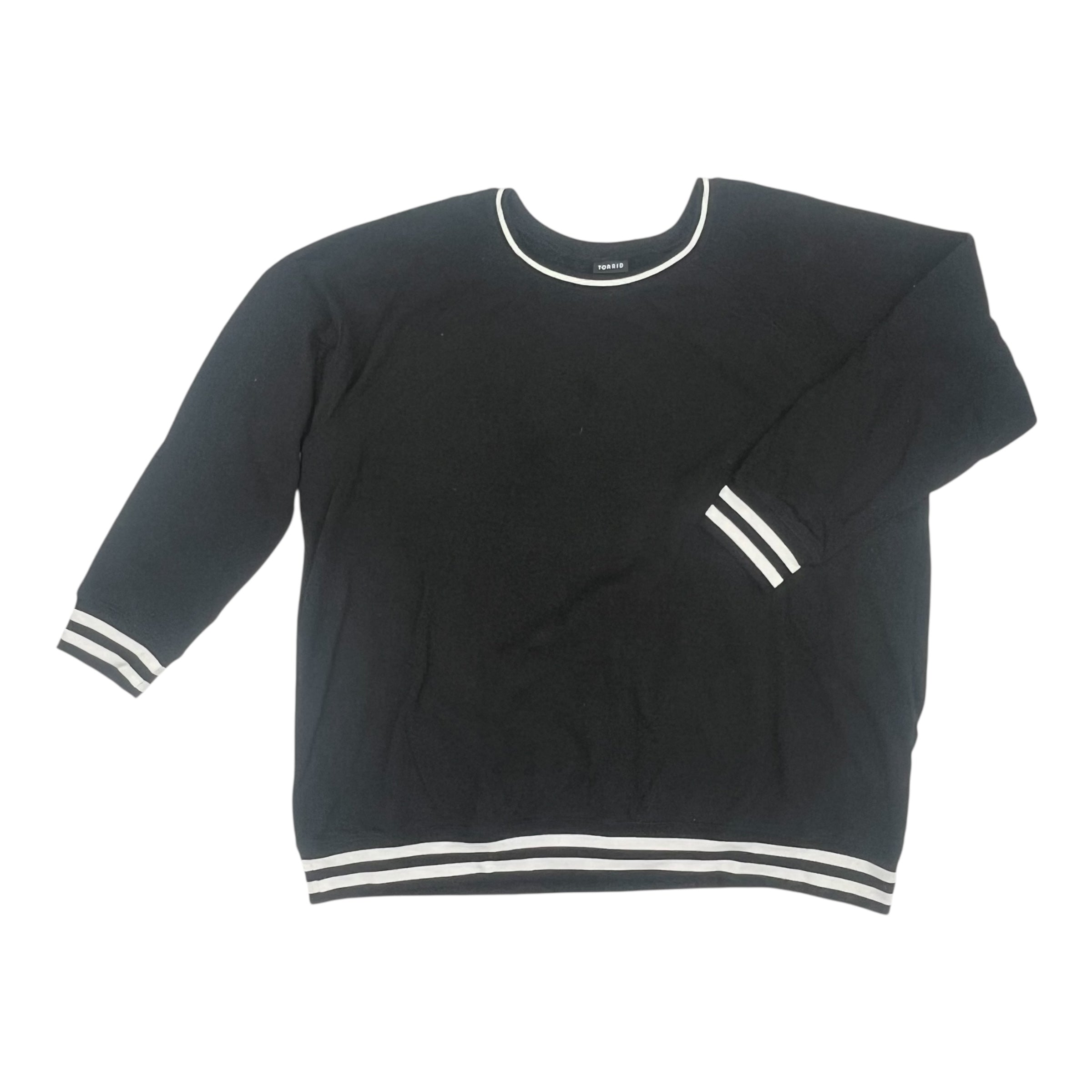 Sweatshirt Crewneck By Torrid In Black, Size:3X