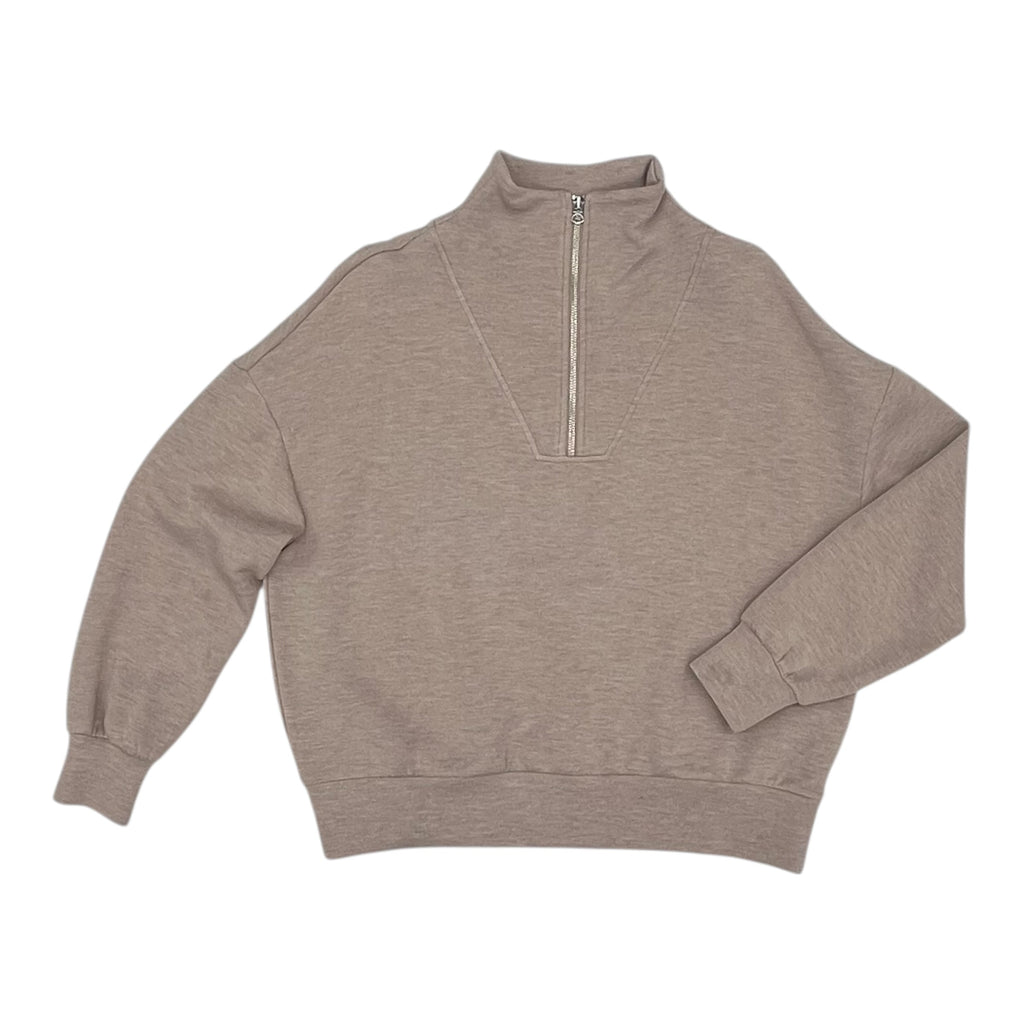 Athletic Sweatshirt Collar By Varley In Tan, Size:M