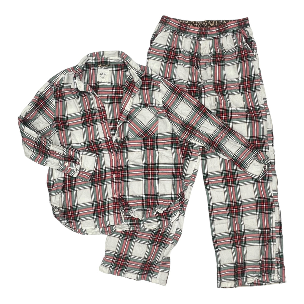 PAJAMAS 2PC by AERIE In RED & WHITE, Size: S