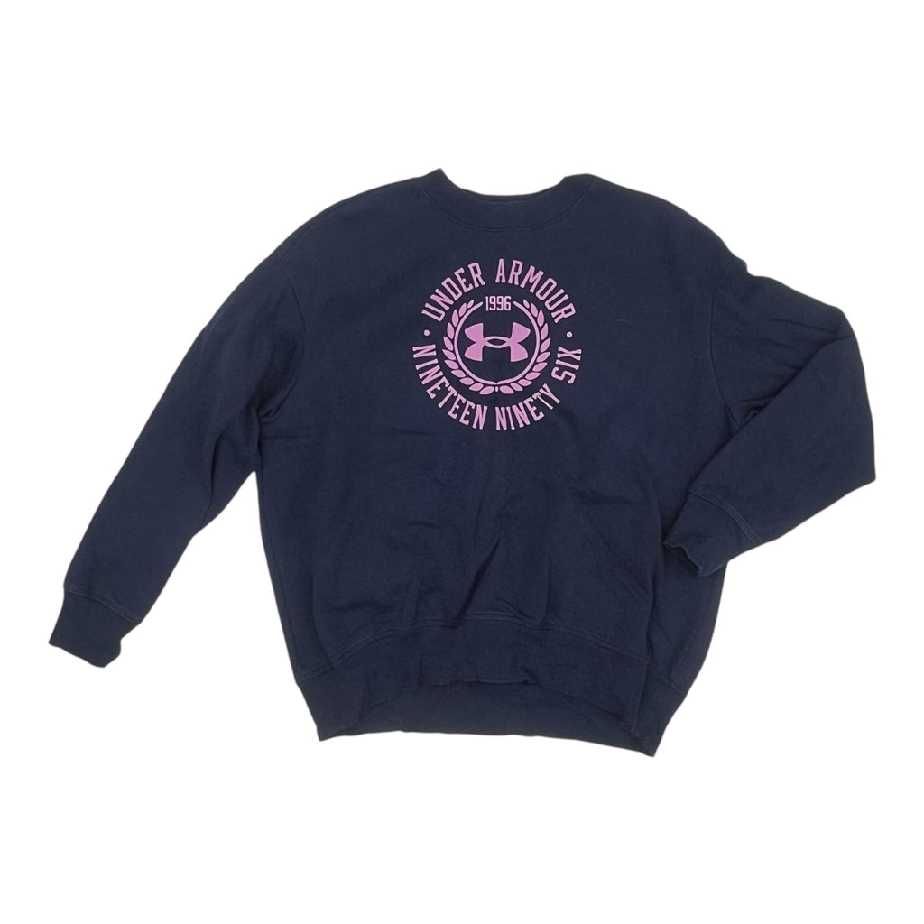 Athletic Sweatshirt Crewneck By Under Armour In Navy, Size:S