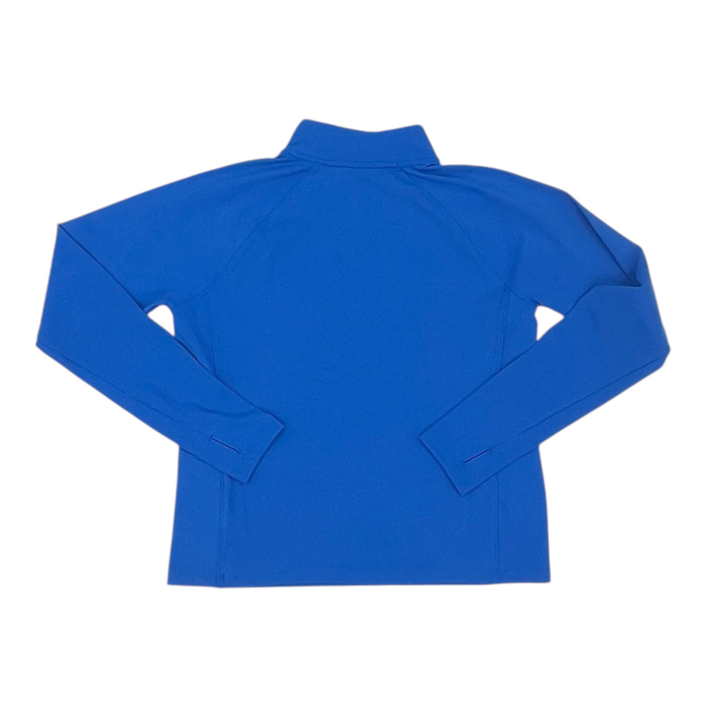 Athletic Top Ls Collar By Reebok In Blue, Size:L