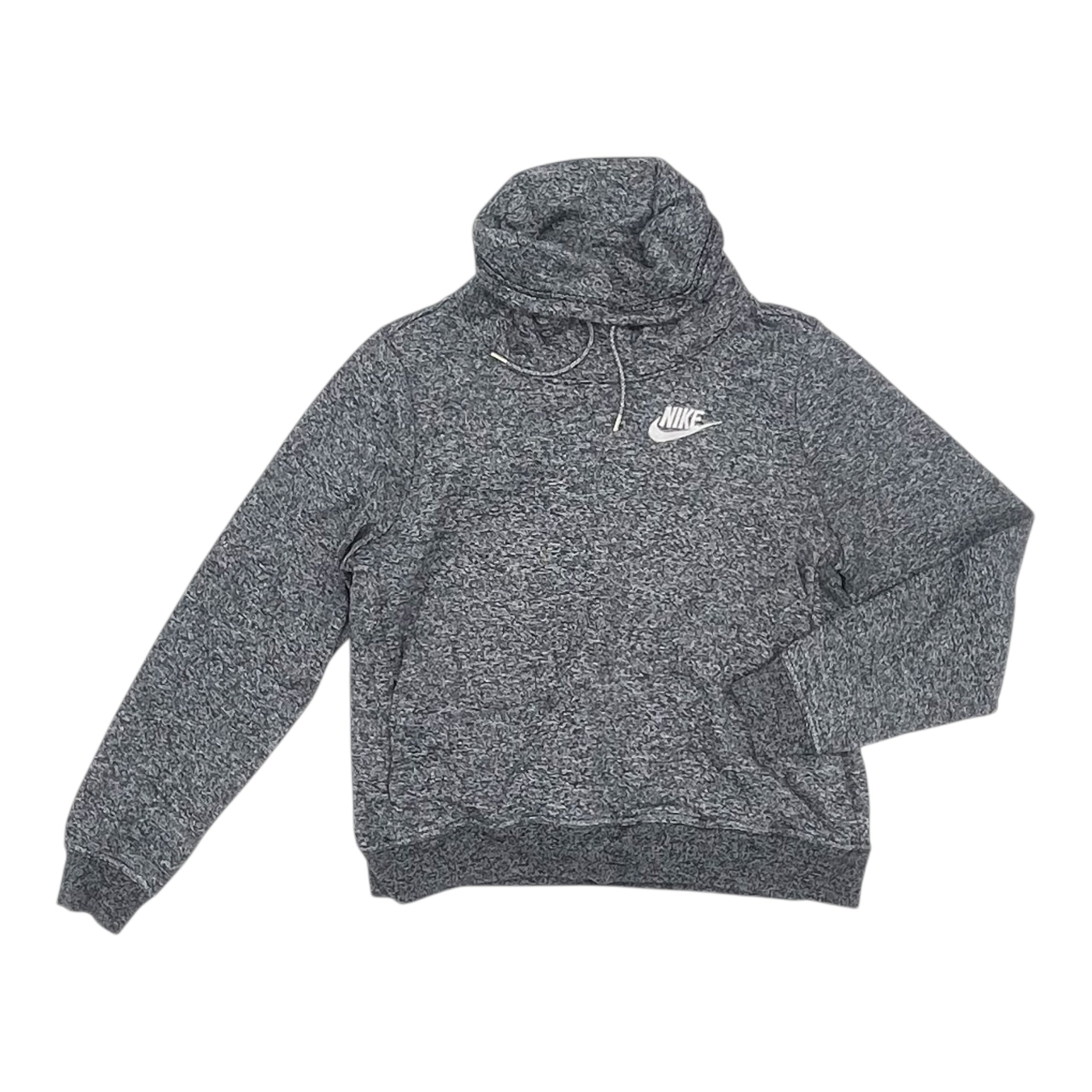 Athletic Sweatshirt Collar By Nike In Grey, Size:L