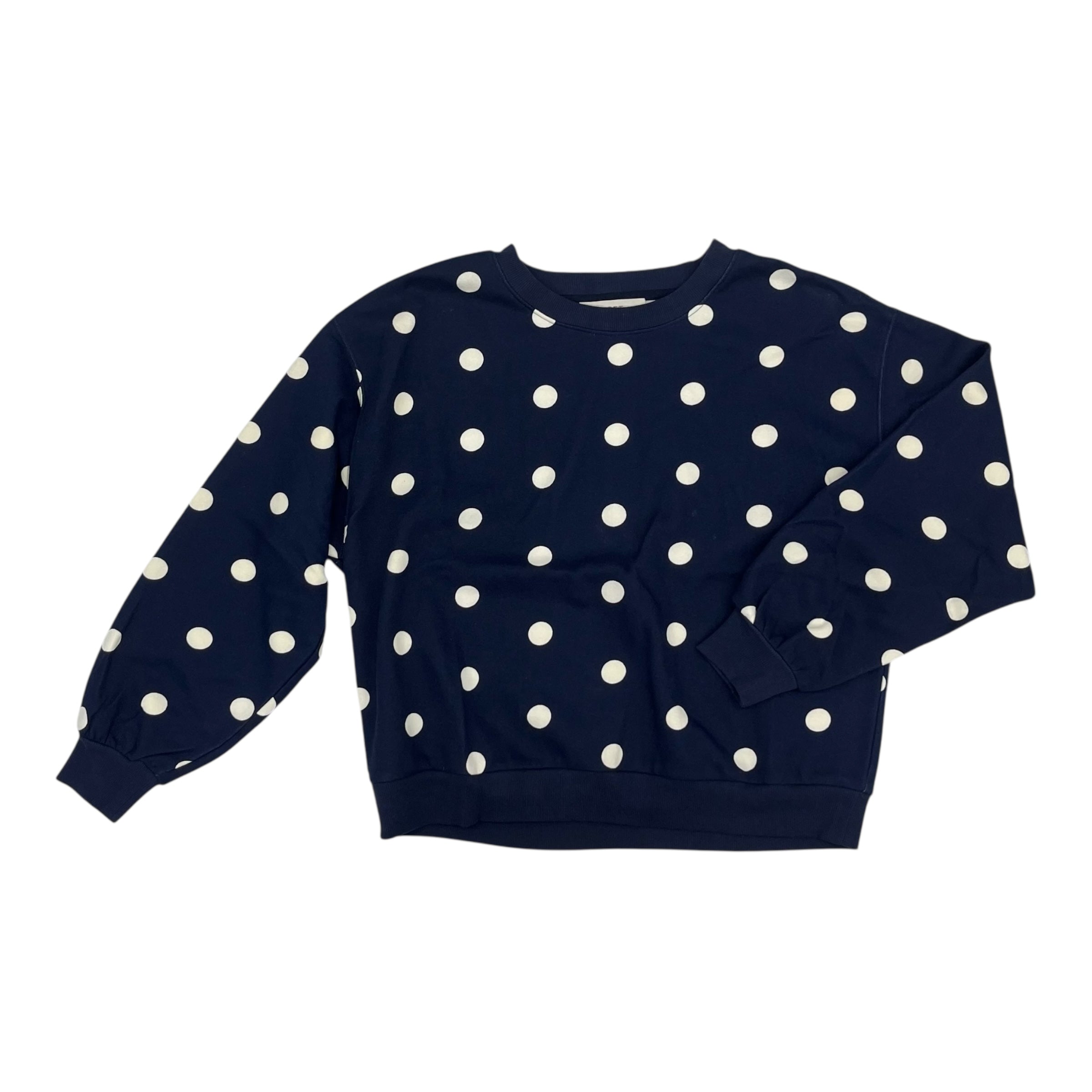 Sweatshirt Crewneck By Loft In Blue & White, Size:M
