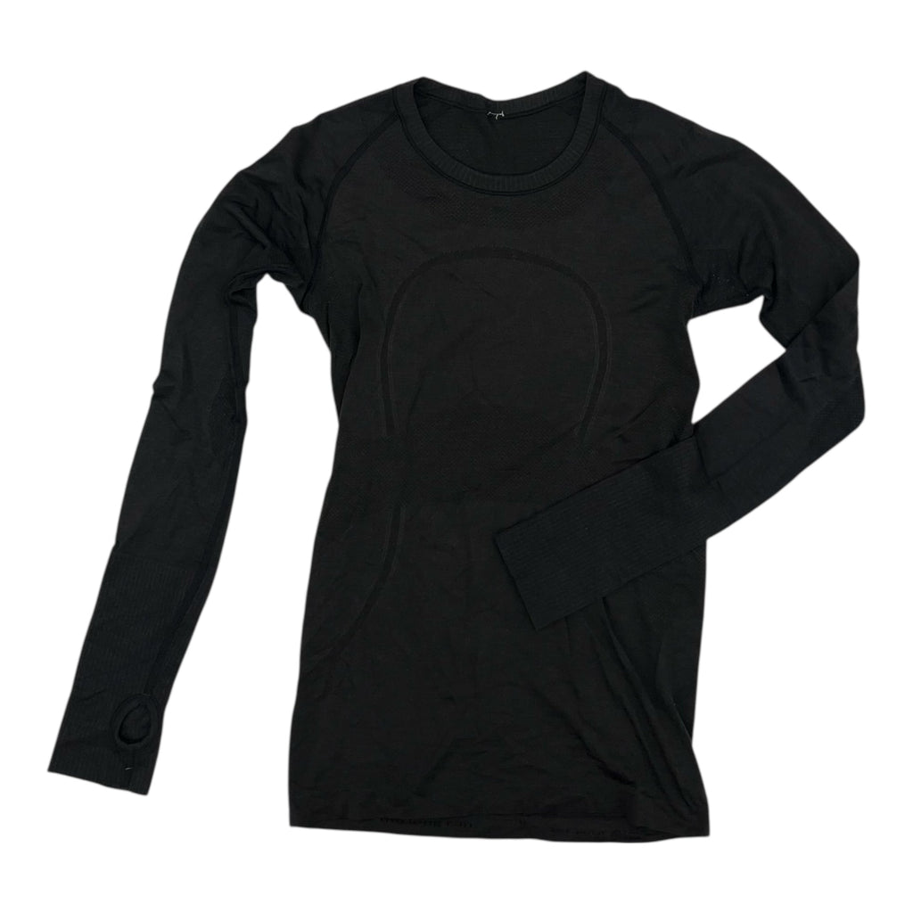 Athletic Top Ls Collar By Lululemon In Grey, Size:S