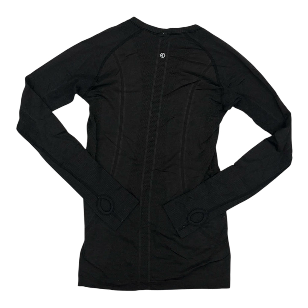 Athletic Top Ls Collar By Lululemon In Grey, Size:S