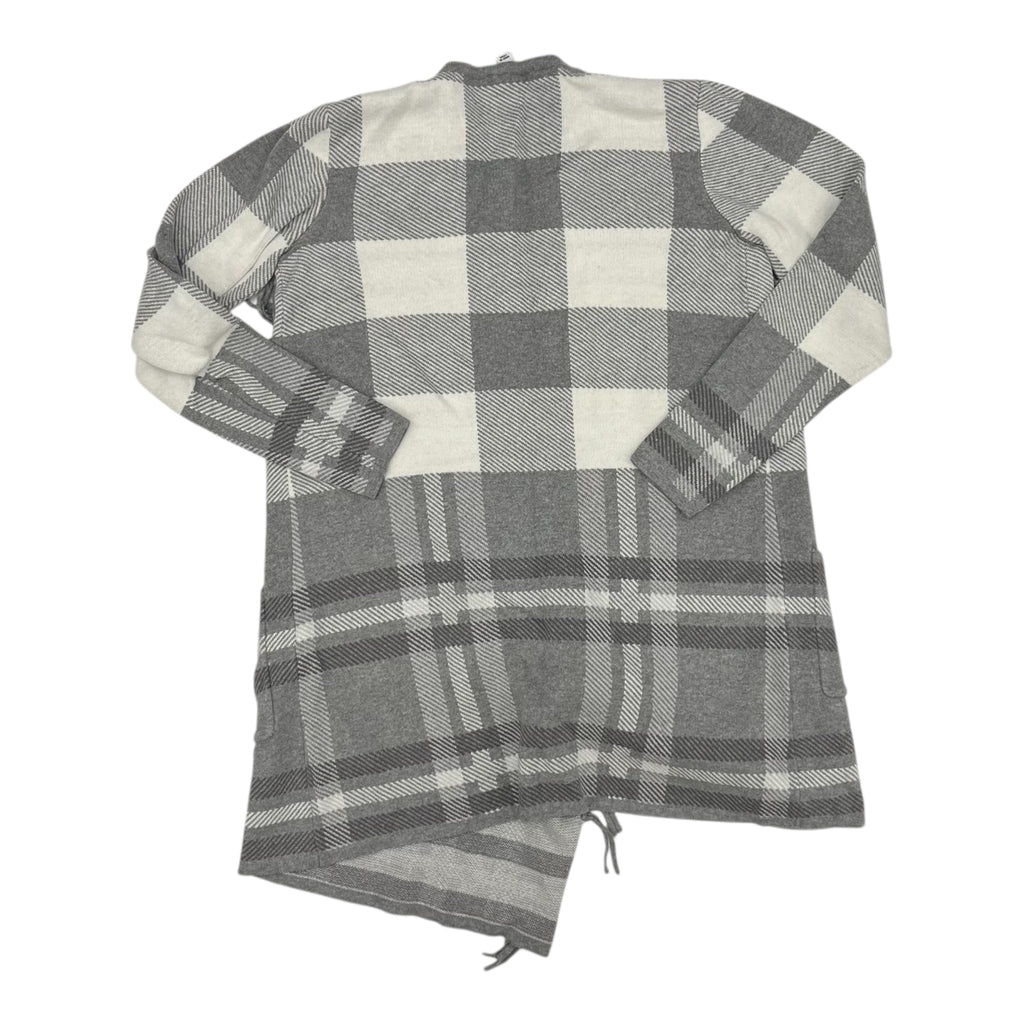 Sweater Cardigan By Isaac Mizrahi Live Qvc In Grey & White, Size:Xs